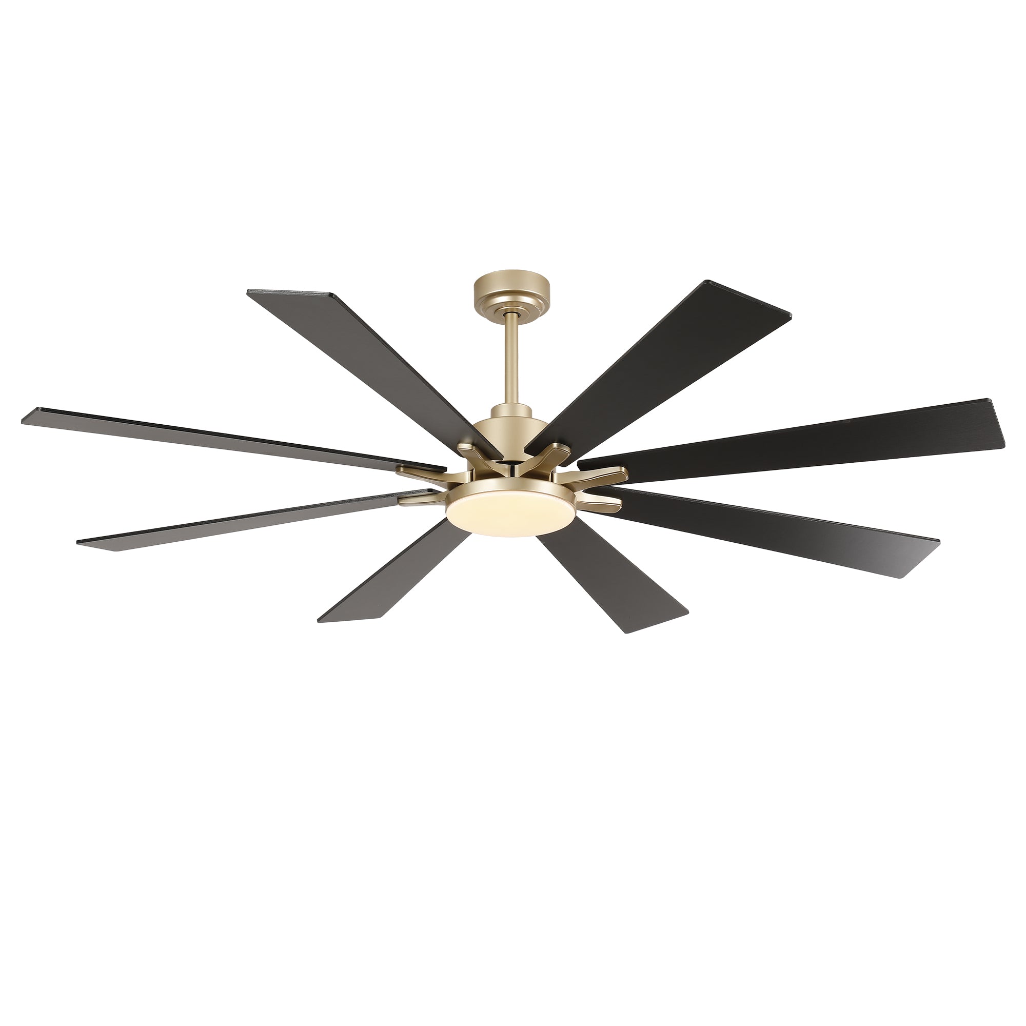 72 Inch Elbe Modern Downrod Mount Ceiling Fan with Light and Remote Co