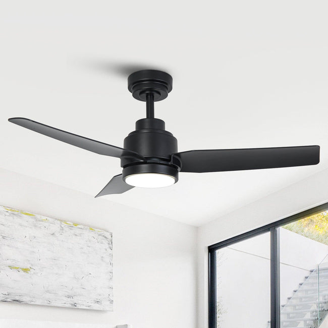 Ventilador de techo moderno Vaczon de 42 pulgadas con motor de CC, luz LED y control remoto.
