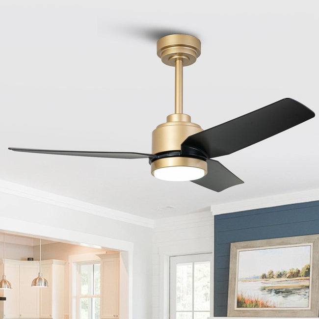 Ventilador de techo moderno Vaczon de 42 pulgadas y 3 aspas con control remoto y luz LED