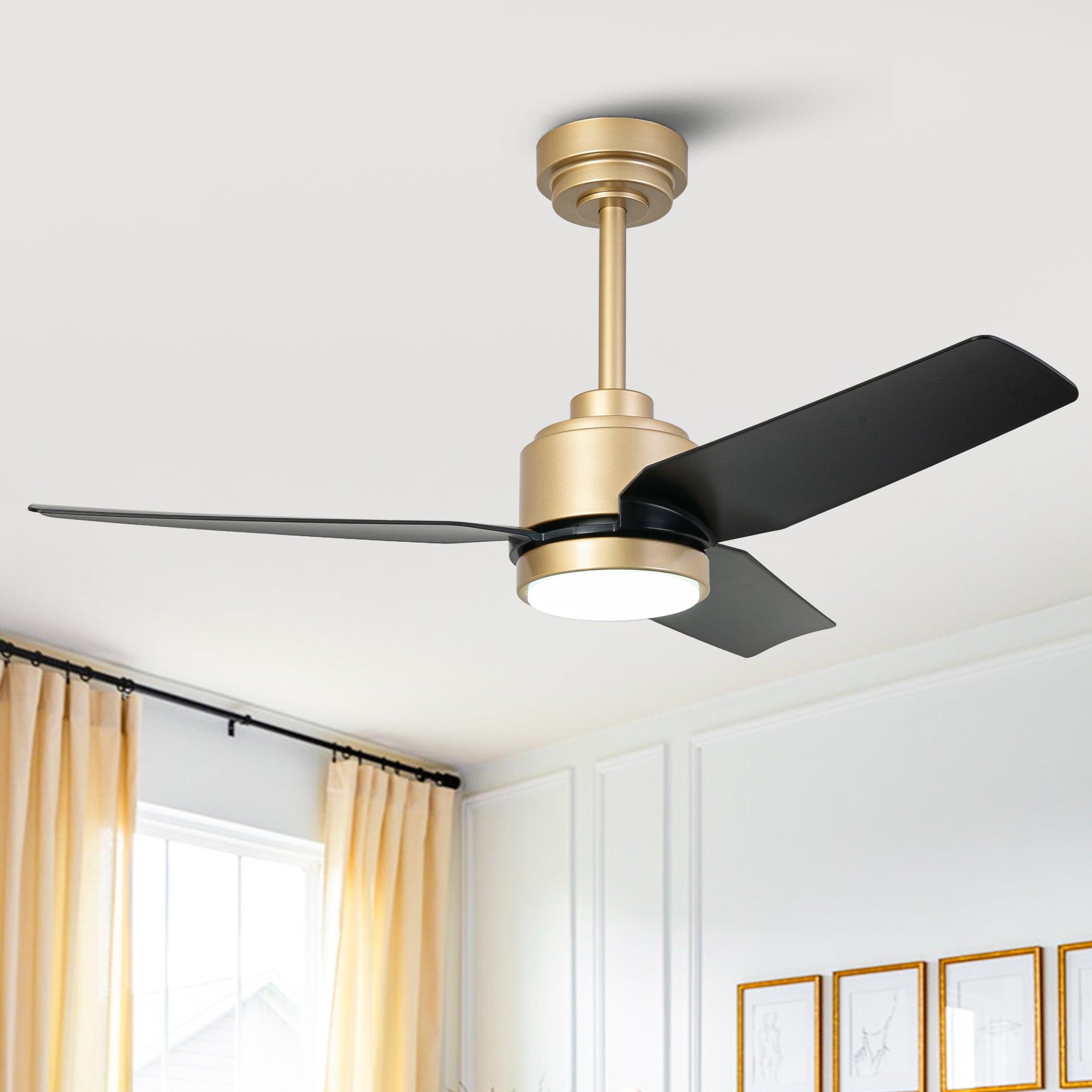 Ventilador de techo moderno Vaczon de 42 pulgadas y 3 aspas con control remoto y luz LED