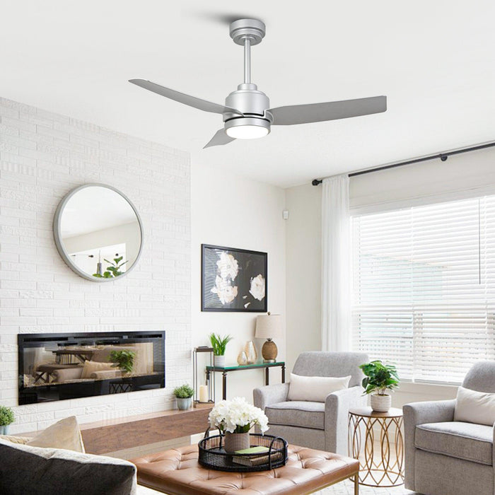 Ventilador de techo moderno Vaczon de 42 pulgadas y 3 aspas con control remoto y luz LED