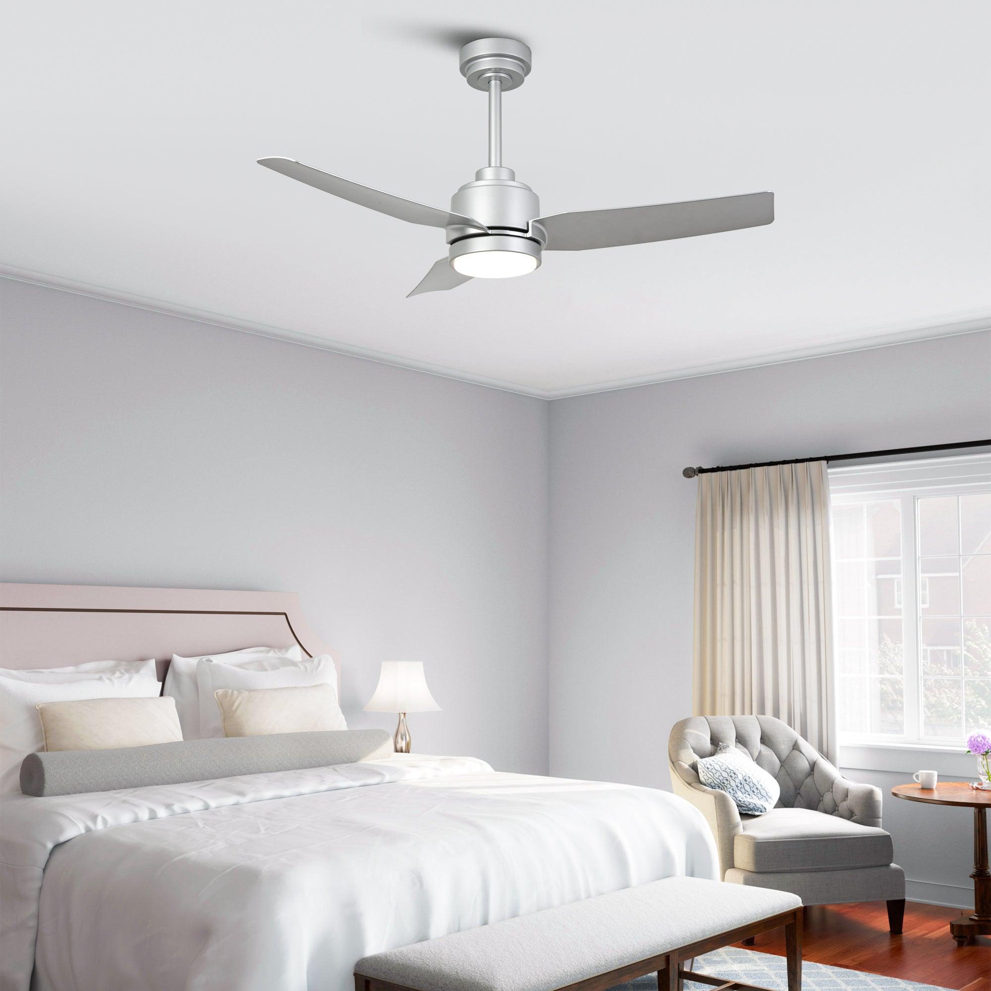 Ventilador de techo moderno Vaczon de 42 pulgadas y 3 aspas con control remoto y luz LED