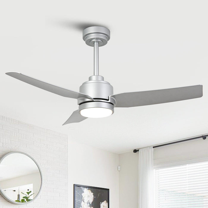 Ventilador de techo moderno Vaczon de 42 pulgadas y 3 aspas con control remoto y luz LED