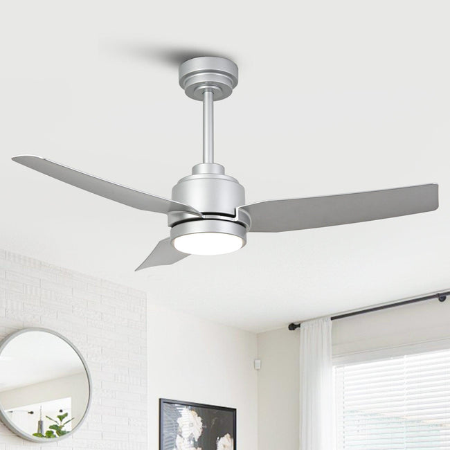 Ventilador de techo moderno Vaczon de 42 pulgadas y 3 aspas con control remoto y luz LED