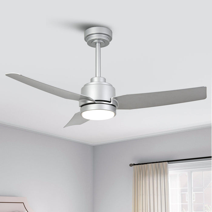 Ventilador de techo moderno Vaczon de 42 pulgadas y 3 aspas con control remoto y luz LED