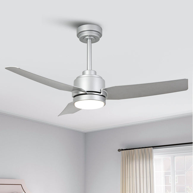 Ventilador de techo moderno Vaczon de 42 pulgadas y 3 aspas con control remoto y luz LED