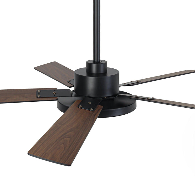 Ventilador de techo moderno Vaczon de 52 pulgadas con motor de CC y 5 aspas, luz LED y control remoto.
