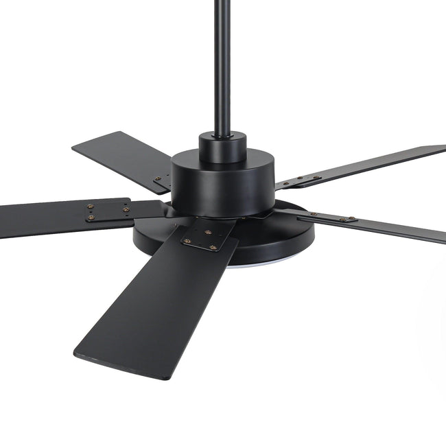 Ventilador de techo moderno Vaczon de 52 pulgadas con motor de CC y 5 aspas, luz LED y control remoto.