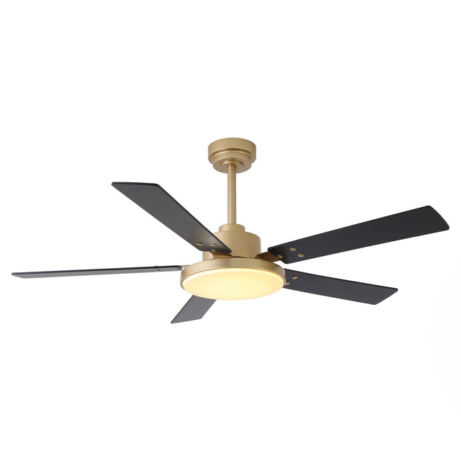 Ventilador de techo moderno Vaczon de 52 pulgadas con aspas de doble cara, control remoto y luz LED