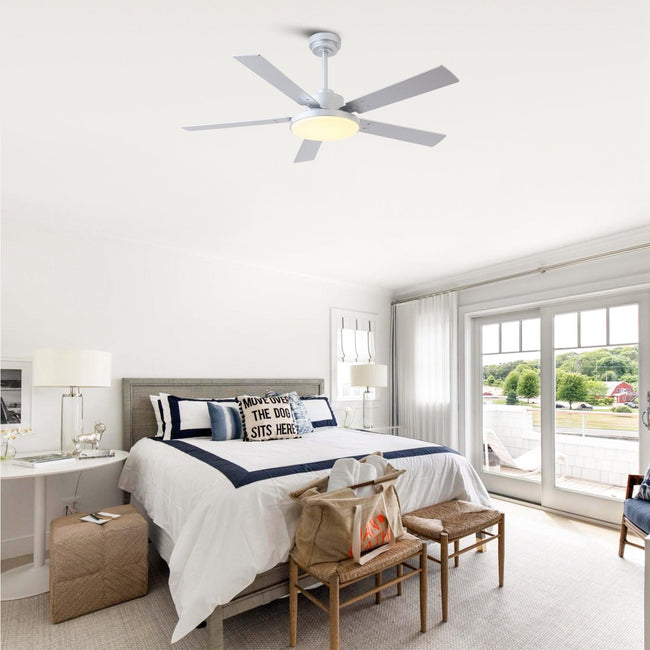 Ventilador de techo moderno Vaczon de 52 pulgadas con aspas de doble cara, control remoto y luz LED