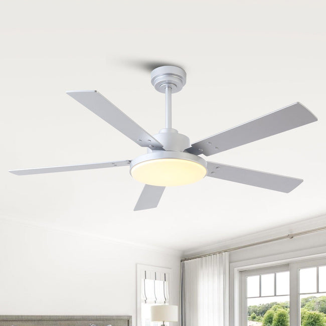 Ventilador de techo moderno Vaczon de 52 pulgadas con aspas de doble cara, control remoto y luz LED