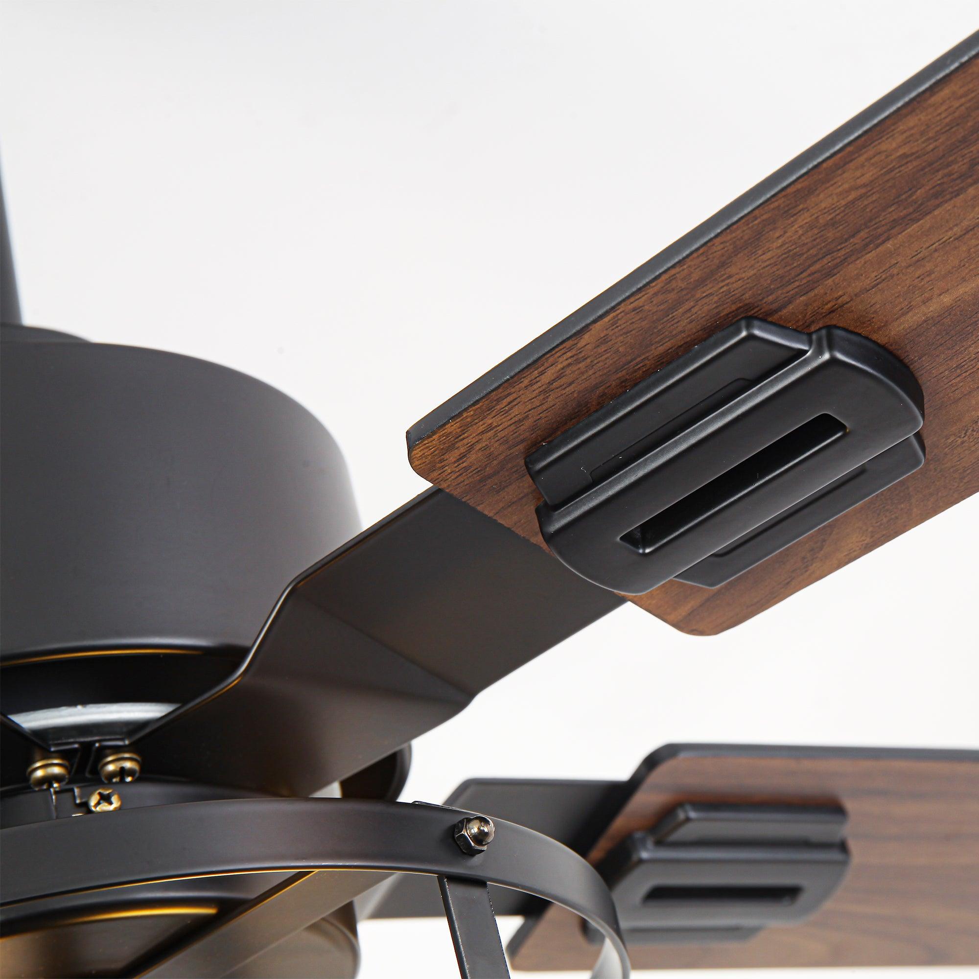 Ventilador de techo industrial Vaczon de 52 pulgadas con motor de CC, luz y control remoto