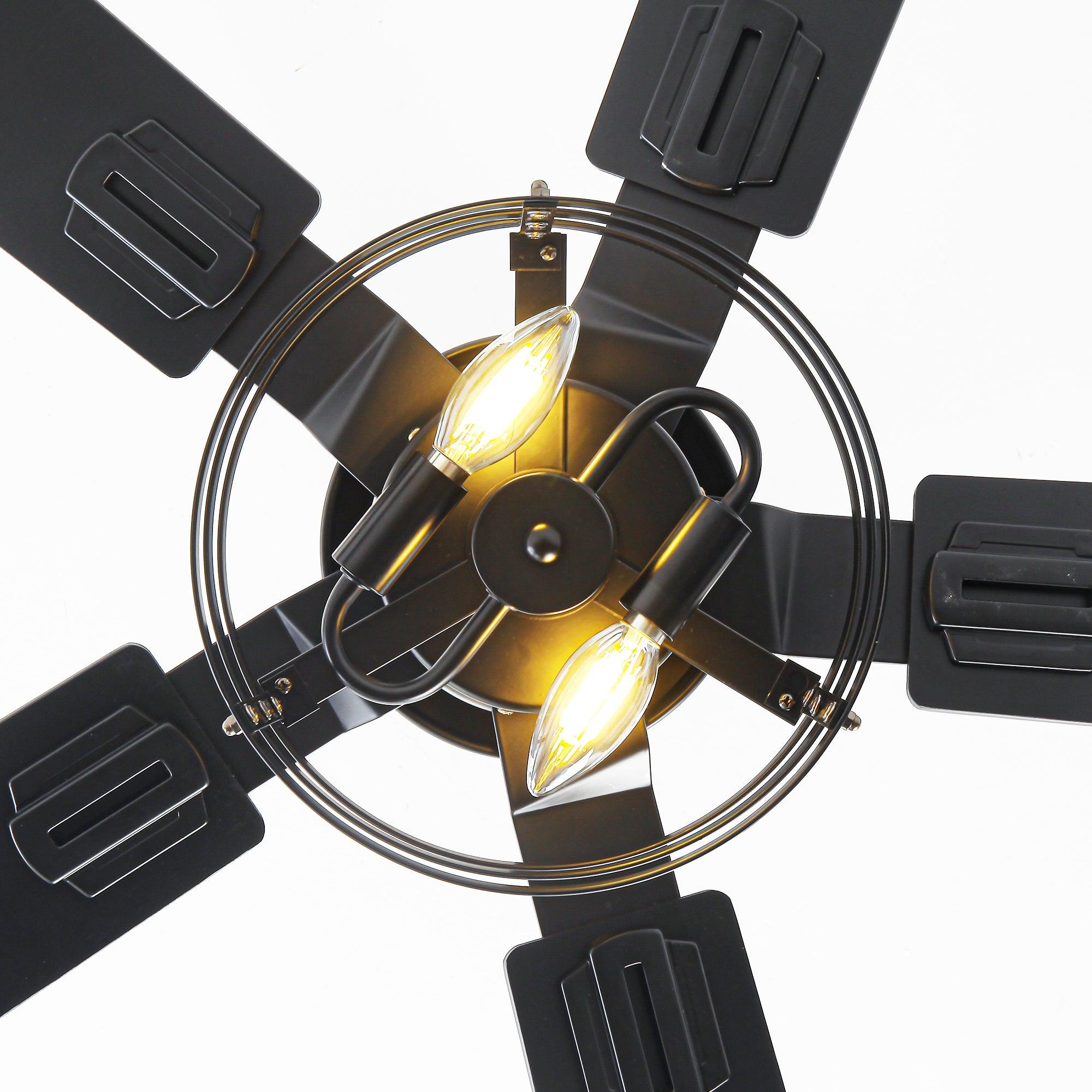 Ventilador de techo industrial Vaczon de 52 pulgadas con motor de CC, luz y control remoto