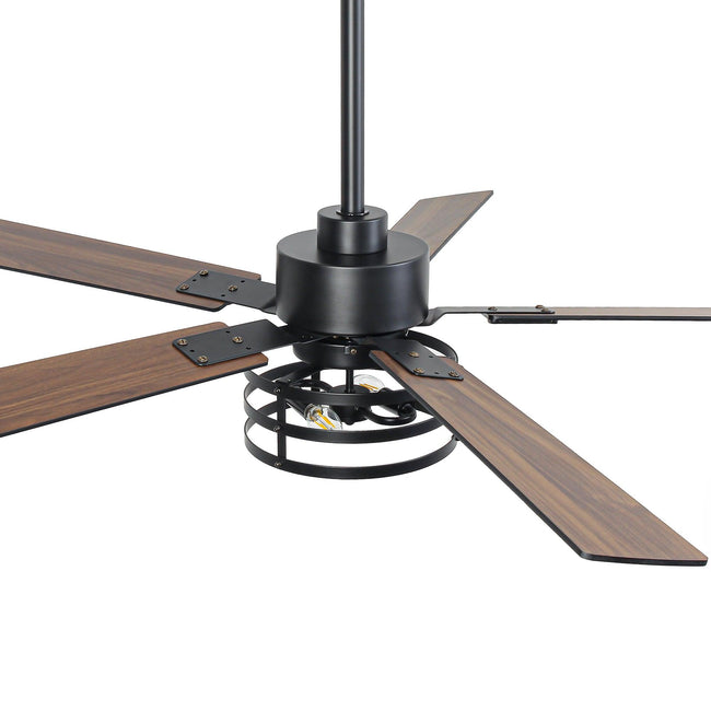 Ventilador de techo industrial Vaczon de 52 pulgadas con motor de CC, luz y control remoto