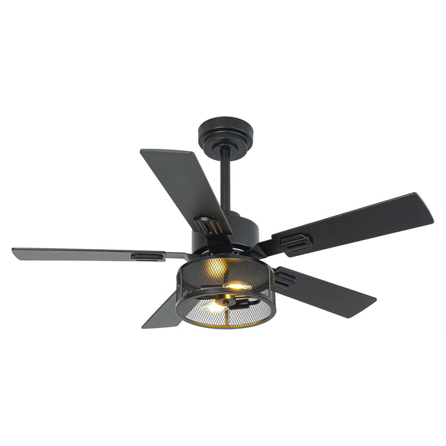 Ventilador de techo industrial Vaczon de 42 pulgadas con motor de CC, luz y control remoto