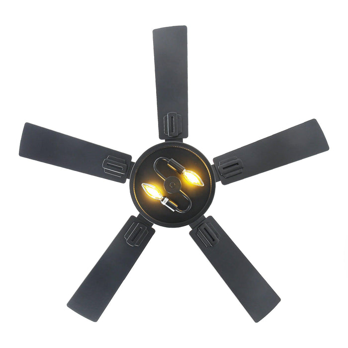 Vaczon 42 Inch DC Motor Industrial Downrod Ceiling Fan with Light and Remote Control