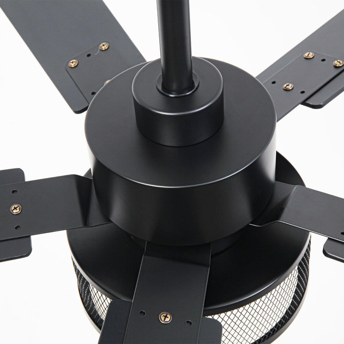 Vaczon 42 Inch DC Motor Industrial Downrod Ceiling Fan with Light and Remote Control