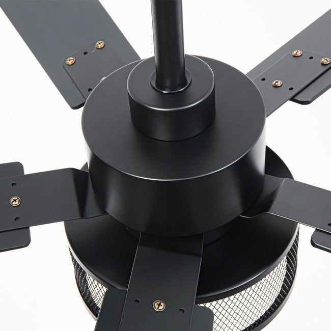 Ventilador de techo industrial Vaczon de 42 pulgadas con motor de CC, luz y control remoto