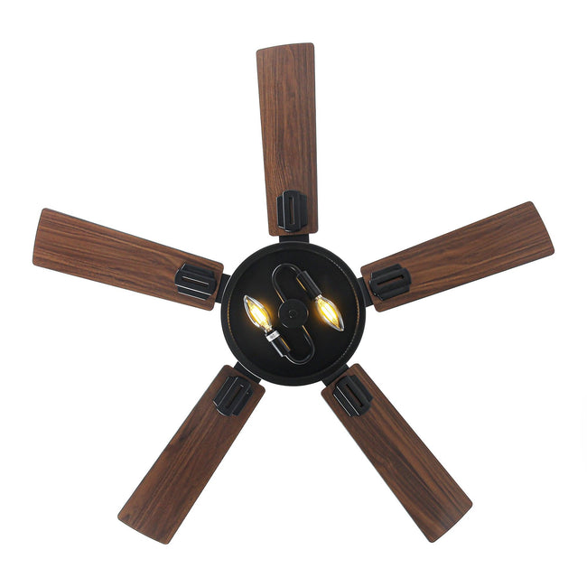Ventilador de techo industrial Vaczon de 42 pulgadas con motor de CC, luz y control remoto