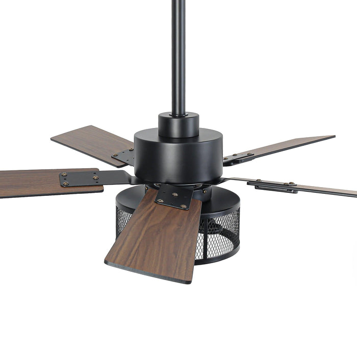 Vaczon 42 Inch DC Motor Industrial Downrod Ceiling Fan with Light and Remote Control