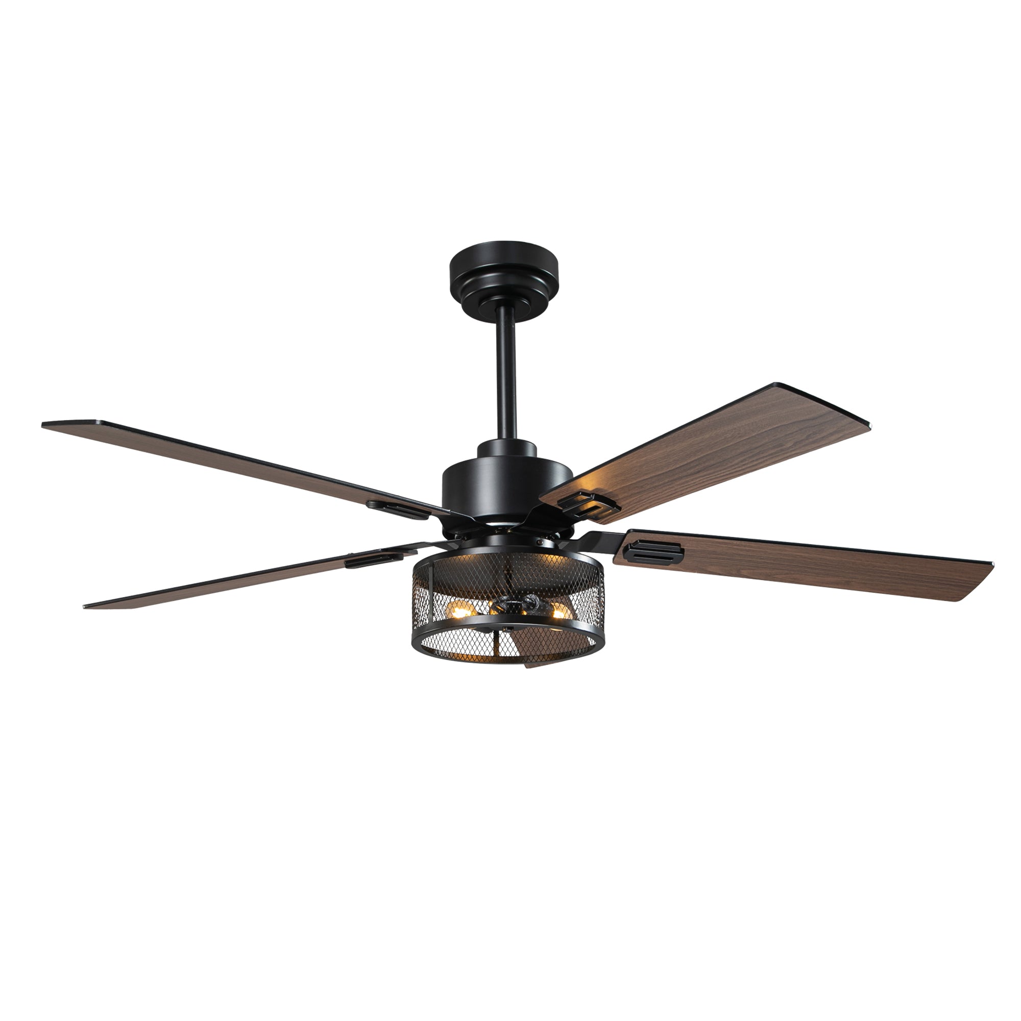 Vaczon 42 Inch 52 Inch 60 Inch Eden Downrod Mount Ceiling Fan with Light and APP & Remote Control