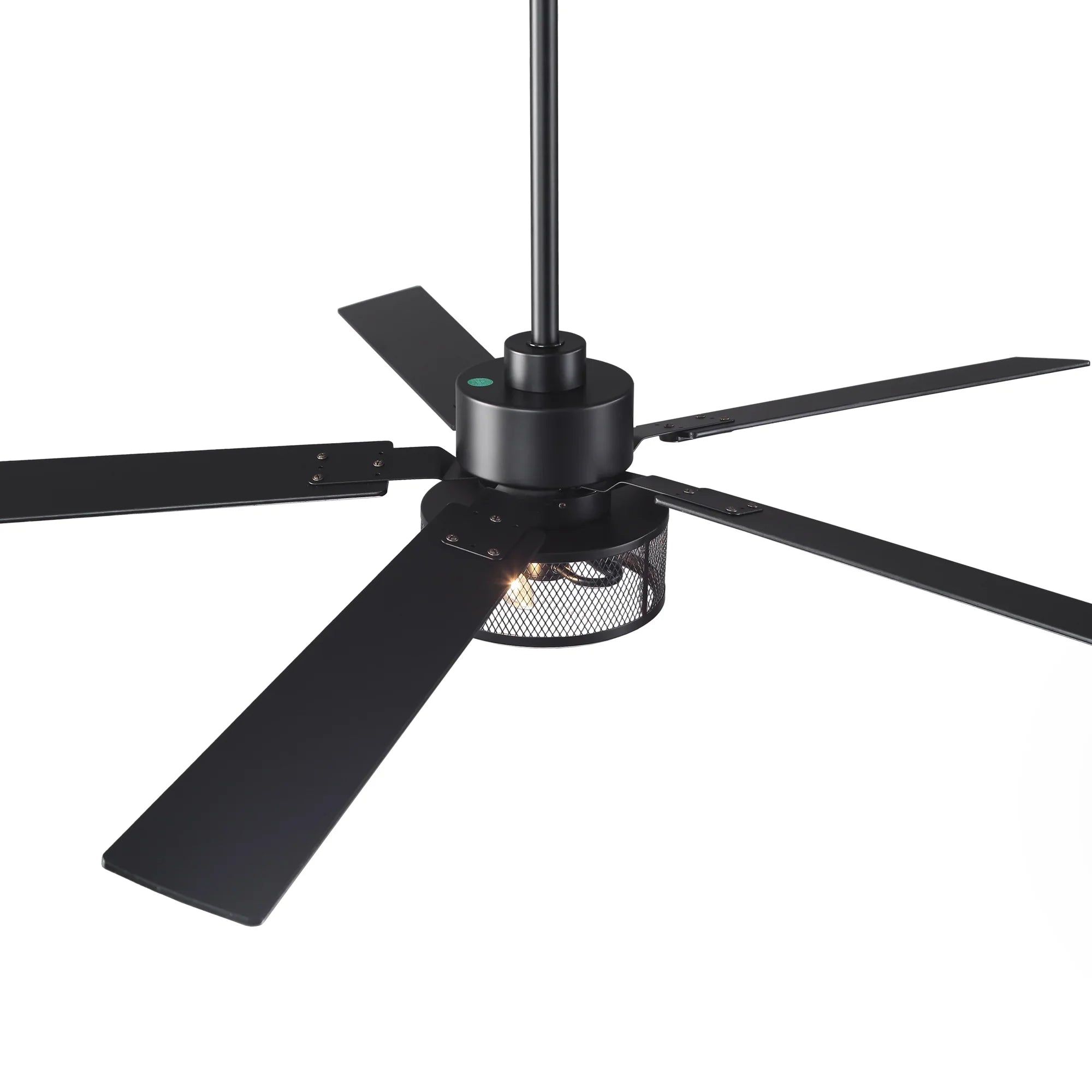 60 Inch Eden Black Ceiling Fan with Light and Remote Control