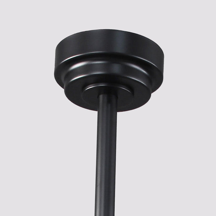 60 Inch Eden Black Ceiling Fan with Light and Remote Control