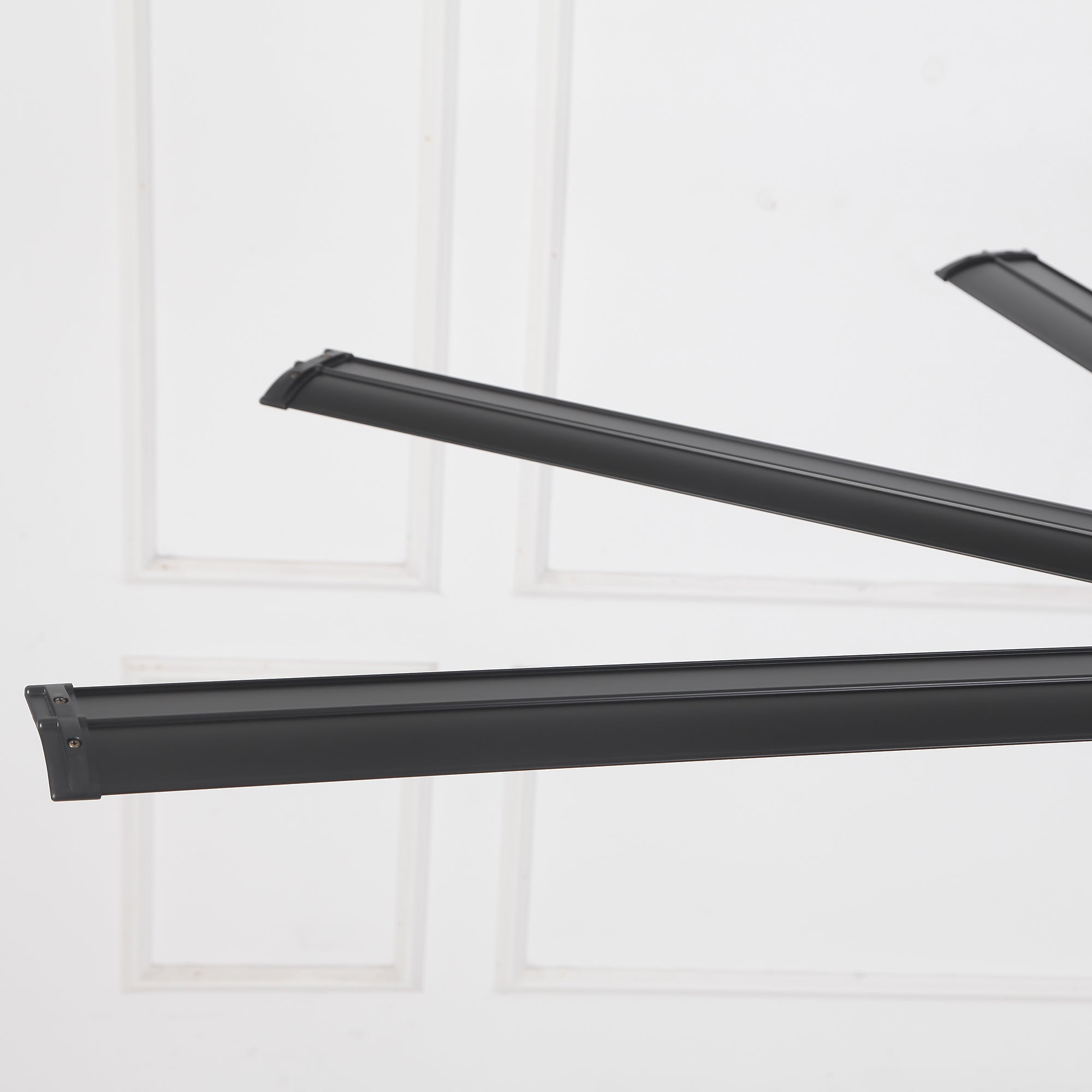 Vaczon 84 Inch 100 Inch Black HVLS Fan LED Large Ceiling Fan with Remote Control