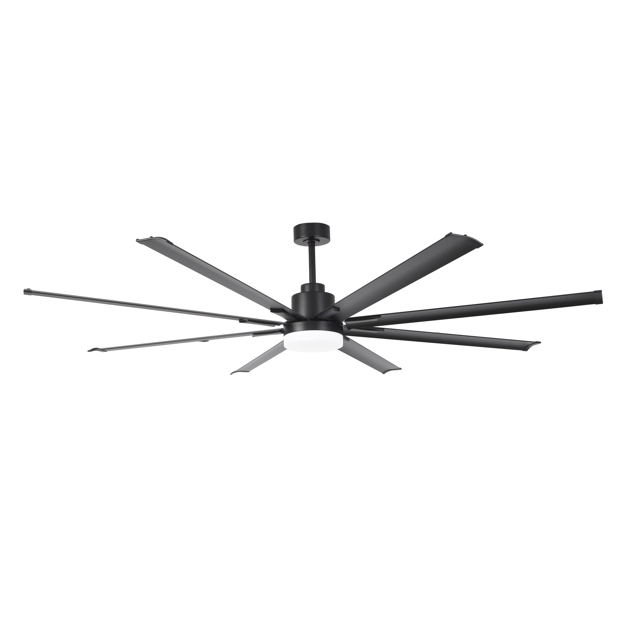 Vaczon 84 Inch 100 Inch Black HVLS Fan LED Large Ceiling Fan with Remote Control