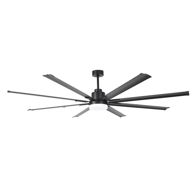 Vaczon 84 Inch Black HVLS Fan LED Large Ceiling Fan with Remote Control
