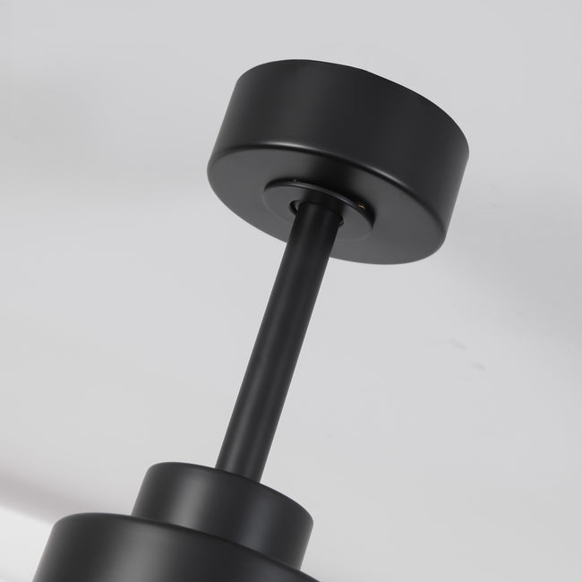 Vaczon 84 Inch Black HVLS Fan LED Large Ceiling Fan with Remote Control