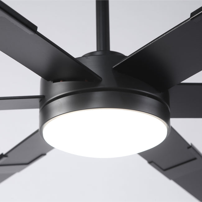 Vaczon 60 Inch Industrial Double-sided Blades LED Ceiling Fan with APP & Remote Control