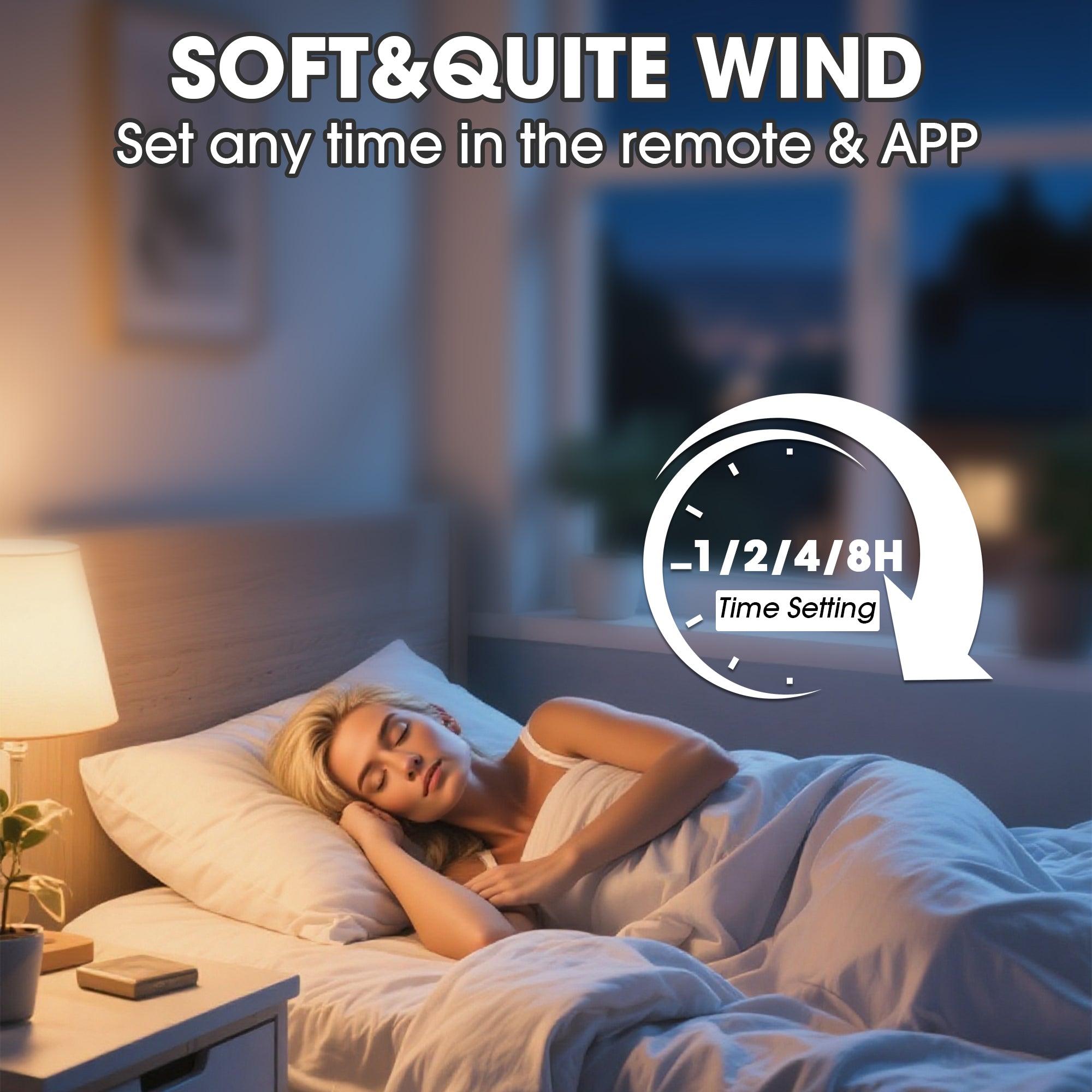 Vaczon 60 Inch Industrial Double-sided Blades LED Ceiling Fan with APP & Remote Control