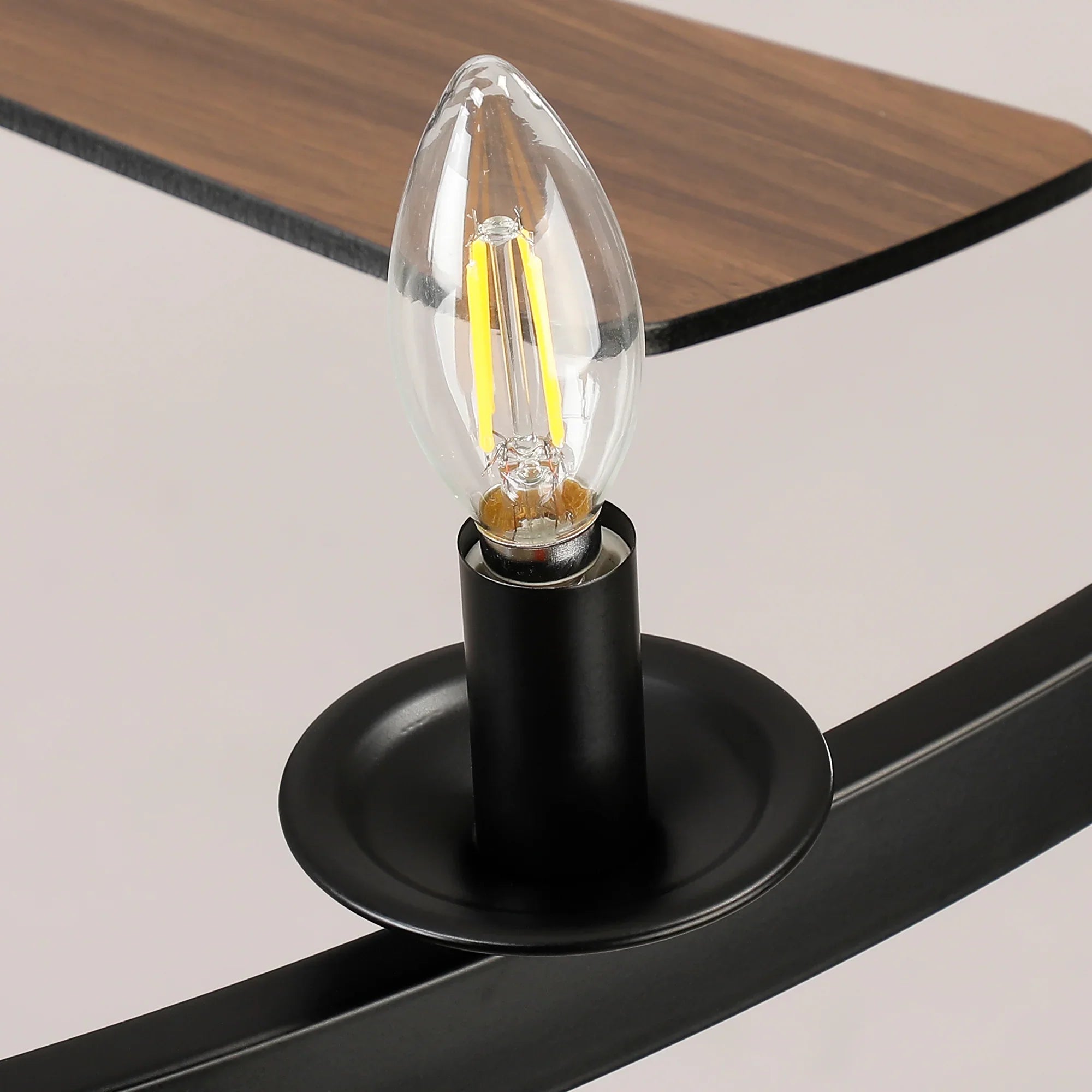 Vaczon 43" Chloe Black Industrial Fandelier with Light and Remote Control