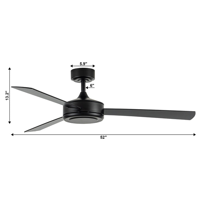 Ventilador de techo Vaczon de 52" con 3 aspas y control remoto