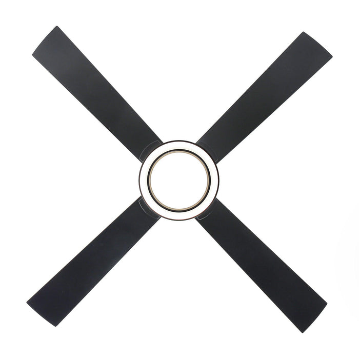 Vaczon 52 Inch 4 Blades DC Motor Modern Downrod Ceiling Fan with LED Light and Remote Control