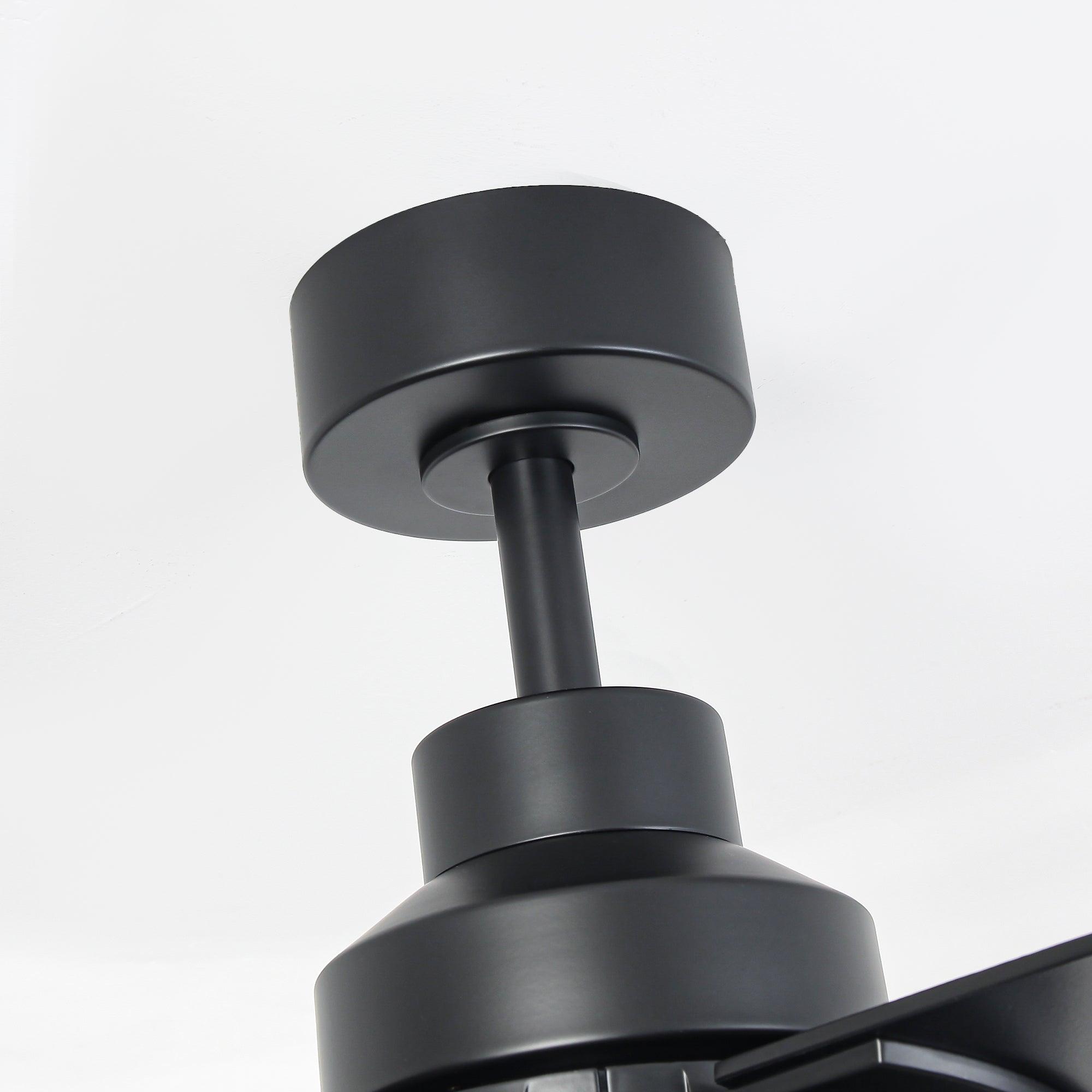 Ventilador de techo moderno Vaczon de 52 pulgadas con motor de CC de 4 aspas, luz LED y control remoto.