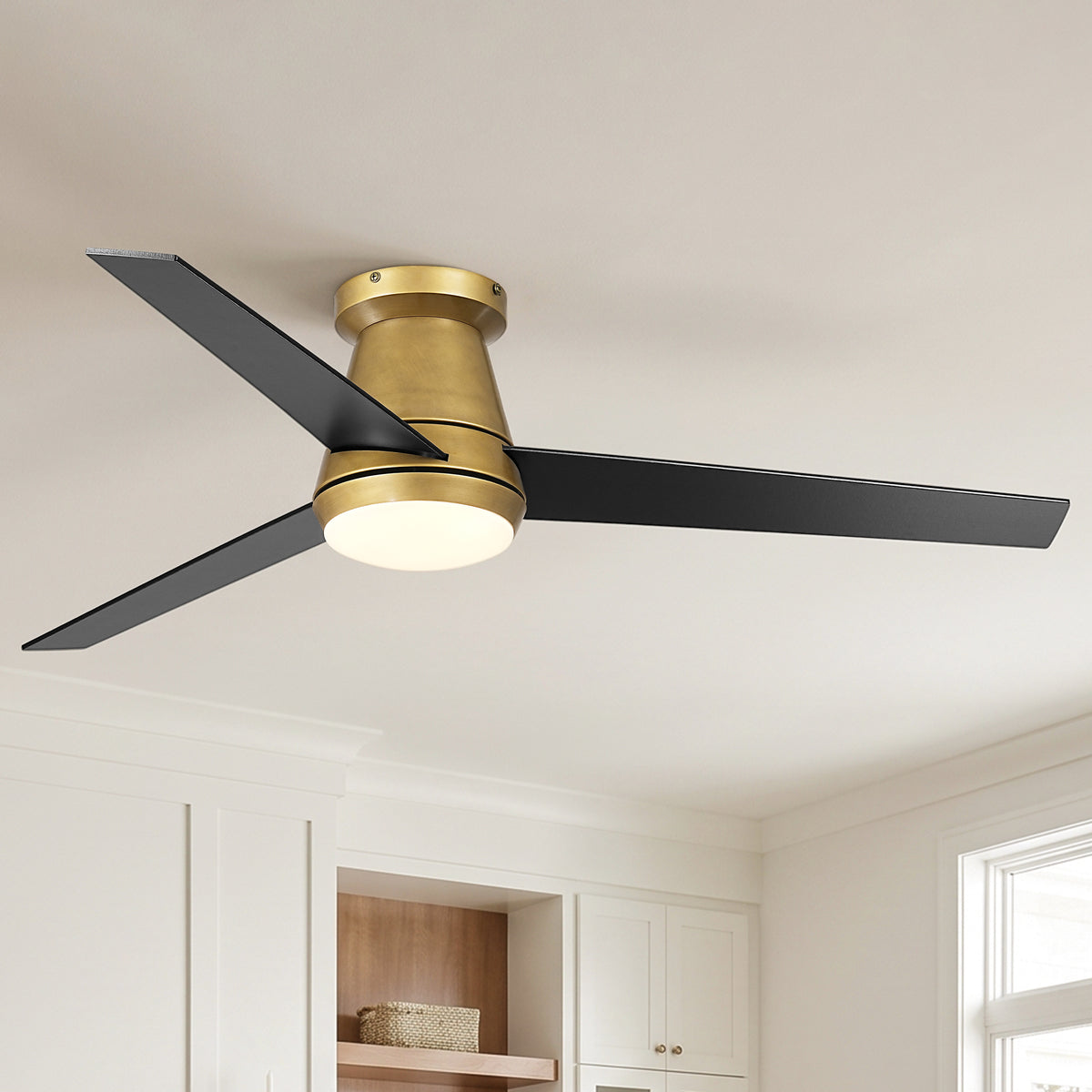 52 Inch Eudora Modern Flush Mount LED Ceiling Fan