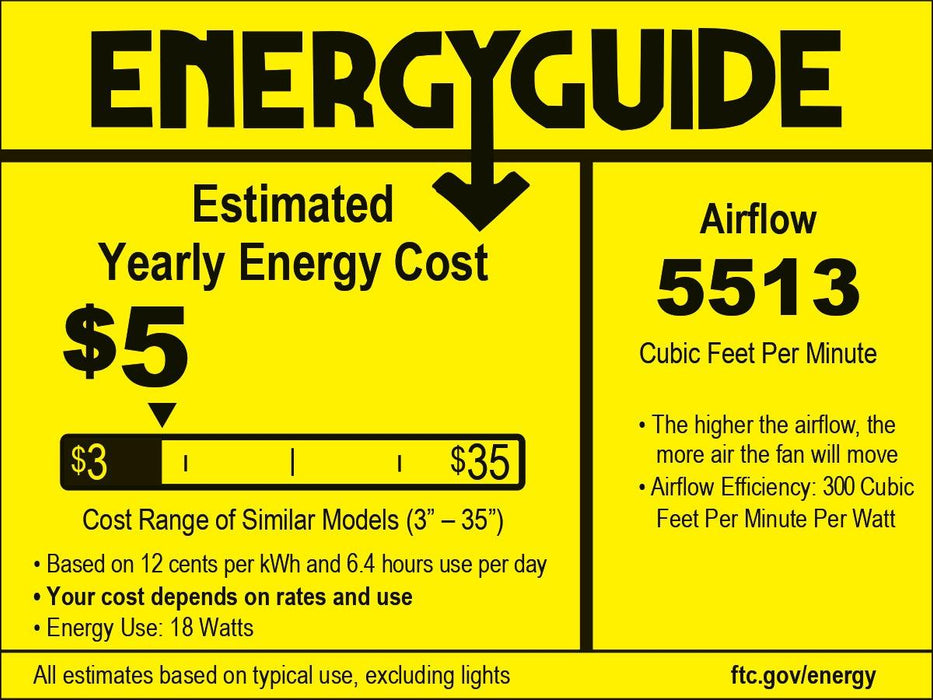 Ventilador industrial Vaczon de 60" con iluminación LED y control remoto