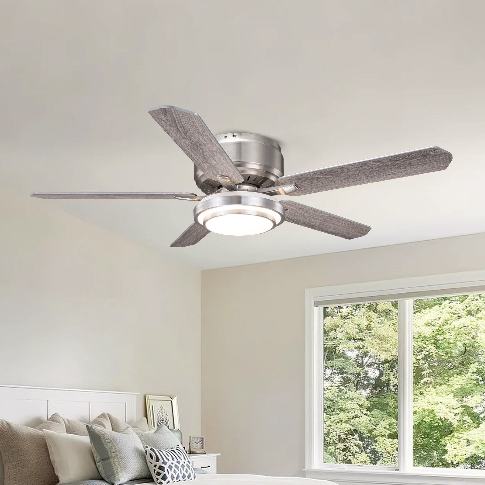 Vaczon de 52" con 5 aspas, luz LED y control remoto