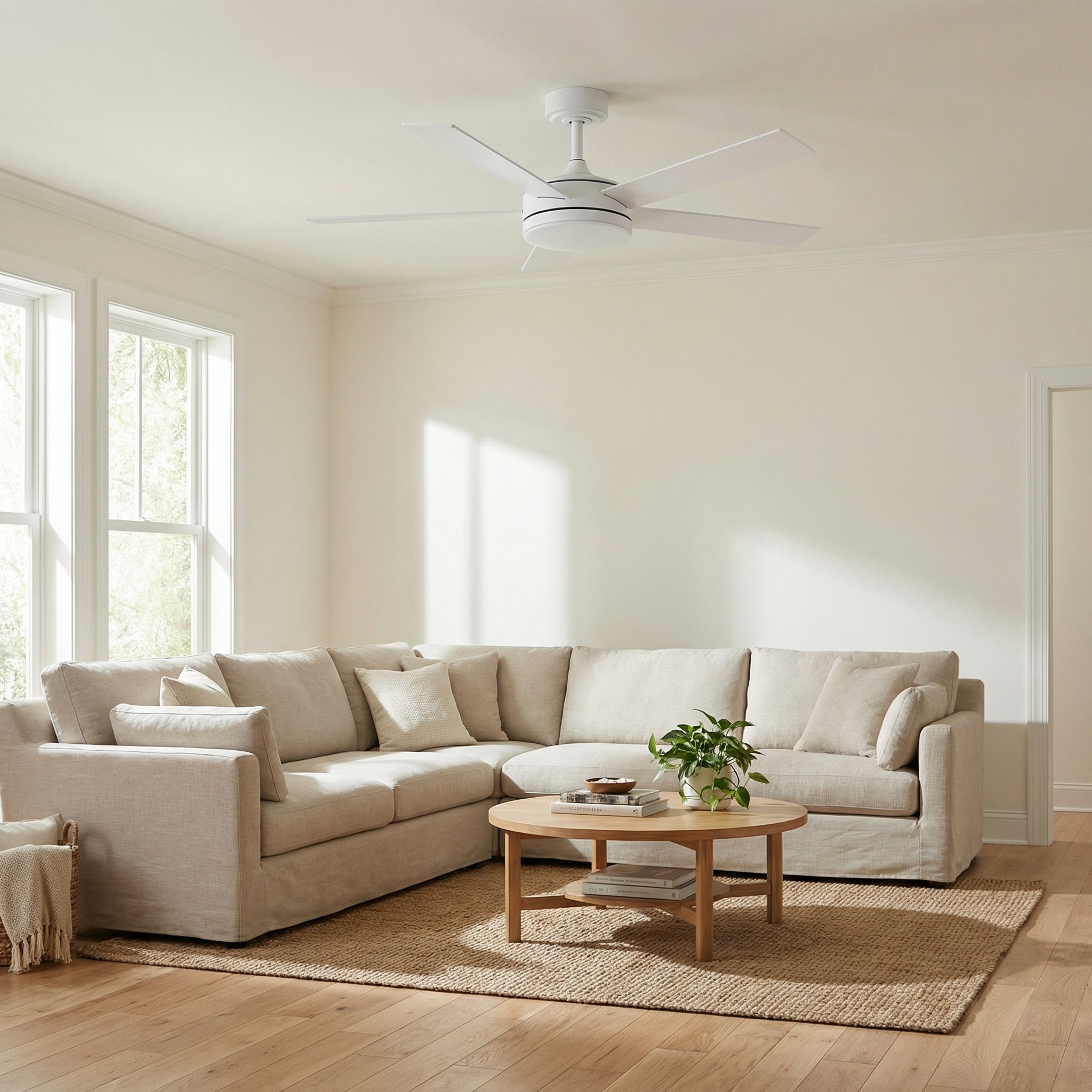 Vaczon 48 Inch Tracy Downrod Mount LED Ceiling Fan with APP & Remote Control