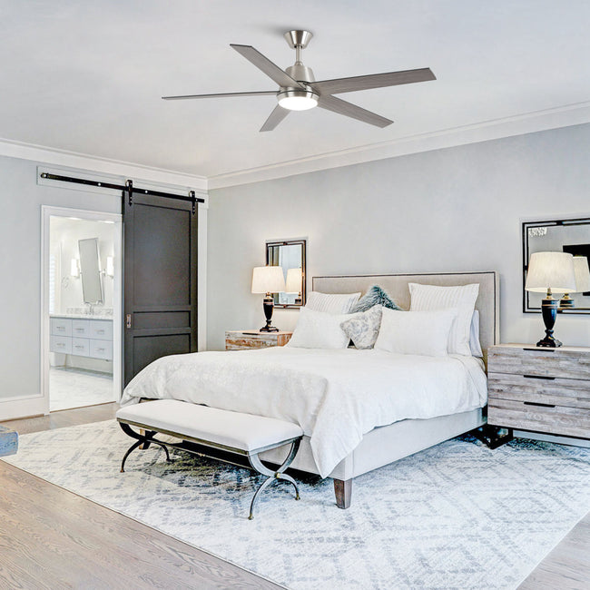 Vaczon 52 Inch Otis Downrod Mount LED Ceiling Fan with APP & Remote Control