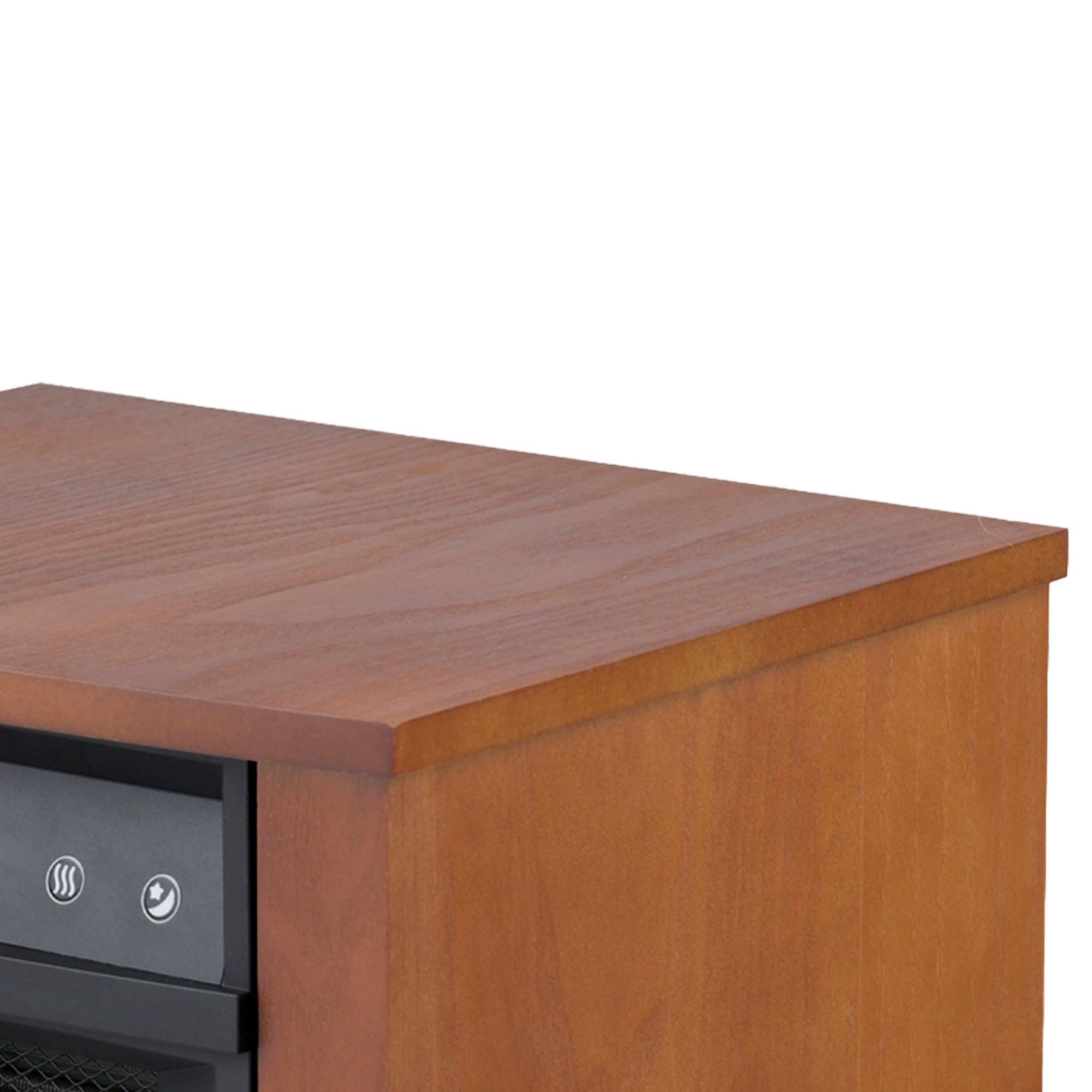 Brown Digital LED Display Electric Infrared Wooden Large