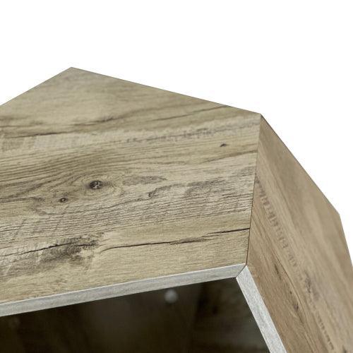 Mueble moderno para mascotas de 25,98 pulgadas, transportador de gatos, mesa auxiliar de sofá, macetero de MDF, mueble multifuncional, zumaque birmano