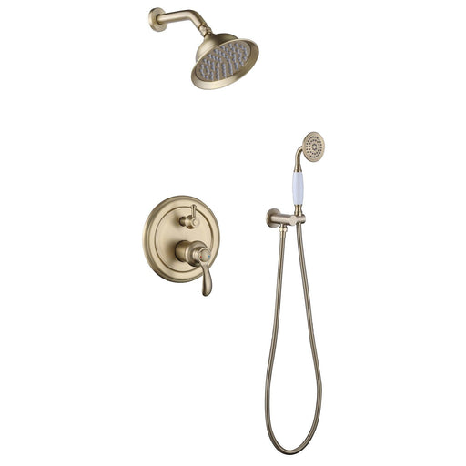 Bathroom Concealed Two Handles Two-Function Shower Set With Rough In Valve - ParrotUncle