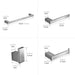 Bathroom Four-piece Towel Rack Set Brushed Silver Stainless Steel - ParrotUncle