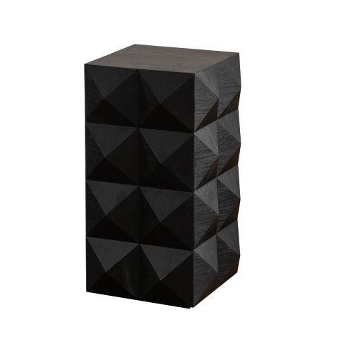 Mesa de centro retro de MDF con diseño tridimensional en relieve de 61 cm de altura