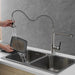 Black or Brush Nickel Commercial 2-Function Pull down Kitchen Faucet - ParrotUncle
