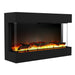 Black Recessed or Wall-Mount Electric 3-Color Flame with LED Light Fireplace - ParrotUncle