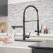 Black Single-hole Pull-down Kitchen Faucet - ParrotUncle